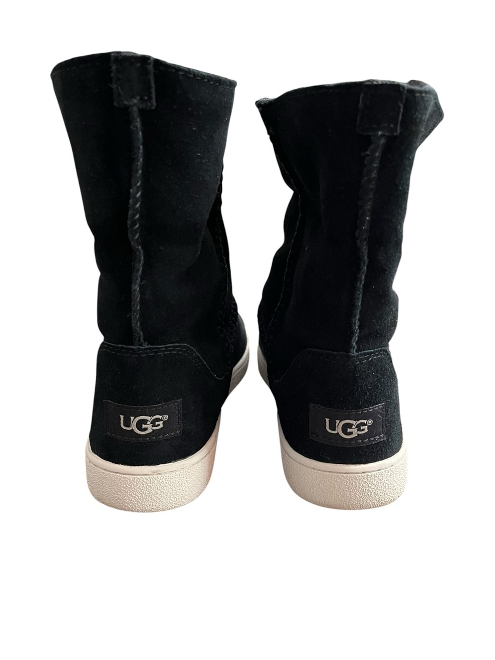 UGG Mika Classic Sneaker Boot Black Shearling Fold Over Womens Size 8 W/ Box - Picture 9 of 15